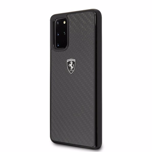 Ferrari FEHCAHCS67BK kietas dėklas Samsung S20+ G985 Carbon Heritage – juodas