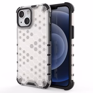 Honeycomb Case šarvu dangtelis su TPU buferiu iPhone 13 mini skaidrus