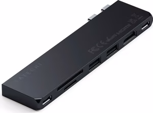 Adapteris HUB 7in1 2 x USB C Satechi Pro HUB Slim ST-HUCPHSD, skirtas "MacBook" vidurnaktį