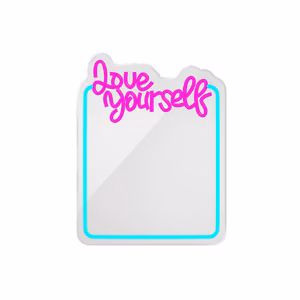 Neon MIRROR LED LOVE YOURSELF turkio rožinis FMNE01 Forever Light