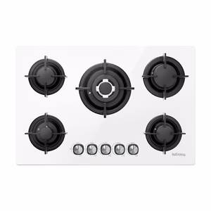 ISEASY MGBG-775 газовая варочная панель с 5 конфорками (белая)