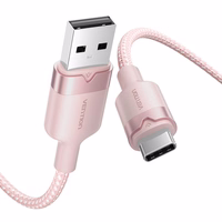 USB 2.0 A į USB-C 3A laidas Vention CTNPH 2M (rožinis)