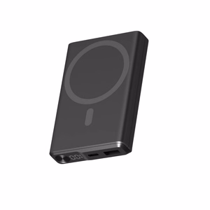 Ksix Magnetic Powerbank 10000 mAh 22,5W, juodos spalvos
