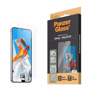 PanzerGlass itin plonas grūdintas stiklas Samsung Galaxy S25