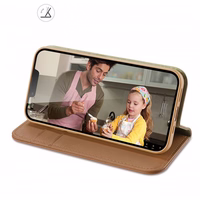 DUX DUCIS piniginės dėklas HIVO IPHONE 15 ruda