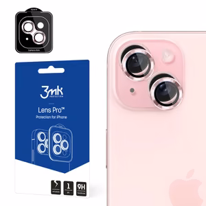 Camera cover 3mk Lens Protection Pro Pink for iPhone 15