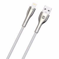 Forever Sleek laidas USB - Lightning 1,0 m 2.4A baltas