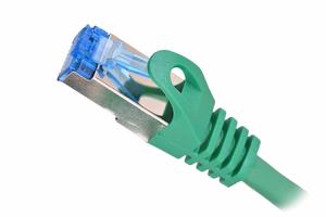 LANBERG PATCHCORD S/FTP CAT.6A 0.5M žalias LSZH