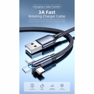 USB laidas Essager Universal (180 kampu) raudonas Type-C 200cm (iki 3A)