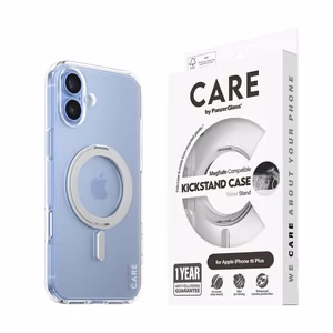 CARE by PanzerGlass Funkcinis dėklas telefonui su stovu iPhone 16 Plus 6.7" sidabrinis/sidabrinis Magnetinis 1327