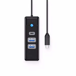 Orico PWC2U-C3 USB-C Hub / 2x USB-A 3.0 + 1x USB-C 3.0 - juodas
