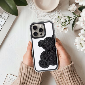TEDDY BEAR dėklas telefonui IPHONE 14 juodas