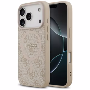 "Guess 4G Ring Classic Logo MagSafe" dėklas "iPhone 17 Pro" - rožinis