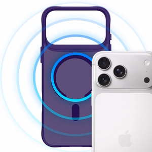 "3mk Smoke MagCase" dėklas "iPhone 17 Pro Max" - violetinės spalvos permatomas