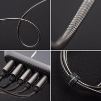 Kabelis (m) Metalinis C237 kabelis Type C į Type C PD QC4.0 3A 60W 2 m sidabrinis