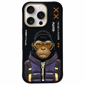 Nimmy Cool&Cute 2.0 Beždžionės dėklas telefonui iPhone 16 Pro - juodas