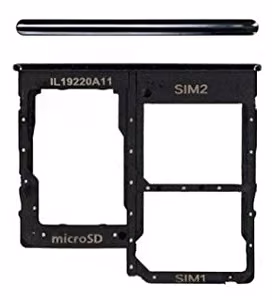SIM kortelės laikiklis Samsung A315 A31 2020 Prism Crush Black originalus (service pack)