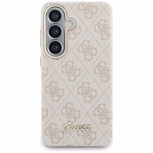 Guess dėklas 4G Script MagSafe skirtas Samsung Galaxy S26 rožinis