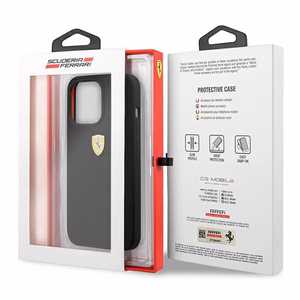 Ferrari FESSIHCP13XBK iPhone 13 Pro Max 6.7" чёрный/чёрный жёсткий чехол Silicone