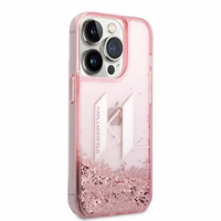 Karl Lagerfeld KLHCP14LLBKLCP iPhone 14 Pro 6.1 "rožinis / rožinis kietas dėklas Liquid Glitter Big KL