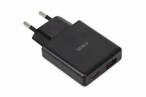 iBOX C-43 Slim GaN PD30W sieninis įkroviklis, juodas