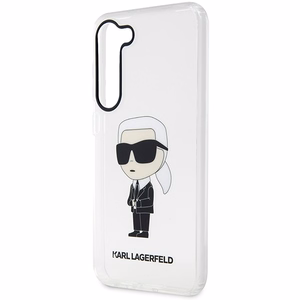 Karl Lagerfeld KLHCS23SHNIKTCT S23 S911 permatomas kietasis dėklas Ikonik Karl Lagerfeld