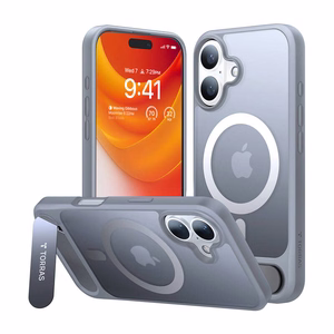 Dėklas Torras Pstand Series iPhone 16 Plus (titano pilkas)