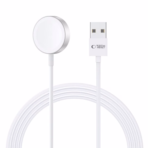 Tech-Protect UltraBoost magnetinis indukcinis įkroviklis su USB-A jungtimi Apple Watch 1.2m - baltas