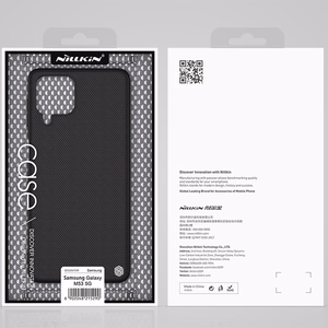 Nillkin Tekstūrinis dėklas patvarus sustiprintas dėklas su geliniu rėmu ir nailonine nugarėle Samsung Galaxy M53 5G juodas