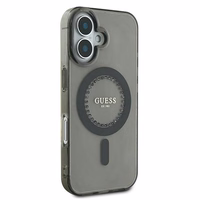 Guess IML Rhinestones Magnetinis dėklas telefonui iPhone 16 Plus - juodas