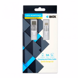 iBox IKUMTCWQC USB kabelis USB 2.0 1,5 m USB A USB C Balta