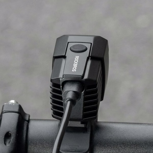 Rockbros RHL1600 priekinis dviračio žibintas, 1600lm su išoriniu USB-C maitinimo šaltiniu – spalva: juoda