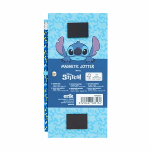 Disney Stitch Tropical magnetinė pirkinių sąrašo užrašinė šaldytuvui su pieštuku, 10 × 21 cm