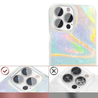 Kingxbar Shell Series prabangus elegantiškas dėklas telefonui iPhone 13 Pro perlinis-mėlynas