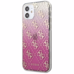Guess GUHCP12SPCU4GGPI iPhone 12 mini 5.4" rožinis/rožinis kietas dėklas 4G Gradient