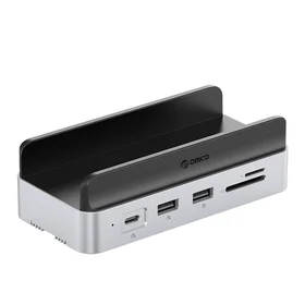 "Orico MiniDock 10-in-1" doko stotis su SSD kietojo disko įkrova - sidabrinė