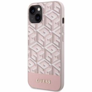 Guess GUHMP14SHGCFSEP iPhone 14 6.1" rožinė/rožinė kietas dėklas GCube Stripes MagSafe