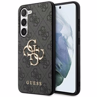 Guess GUHCS23S4GMGGR S23 S911 pilkas/pilkas kietas dėklas 4G Big Metal Logo