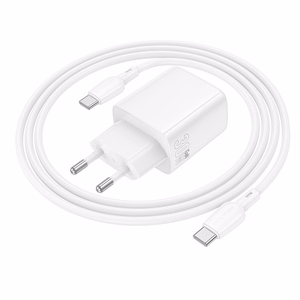 Įkroviklis Borofone BN29 30W USB-C/USB-A + USB-C to USB-C cable 1.0m baltas