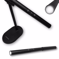 Svensson Desk lempa/flashlight 2in1 AMSTERDAM magnetic-detatchable 8W juodas