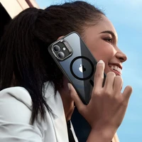 ESR Classic Hybrid Kickstand Halolock Magnetinis iPhone 16 Plus + Grūdinto Stiklo Apsauginis Stiklas - Juodas