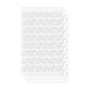 Rebel transparent round double-sided adhesive pads, 10 mm