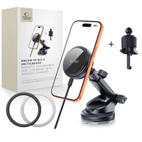 "Tech-Protect V9 MagSafe 25W Qi 2.2 automobilinis įkroviklis - juodas