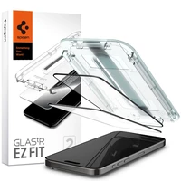 Spigen Glas.tR EZ Fit FC grūdintas stiklas iPhone 15 Pro Max - juodas 2 vnt.