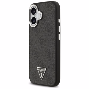 GUESS dėklas telefonui (m) IPHONE 17 suderinamas su MagSafe PU 4G W/Triangle Logo SL - juodas