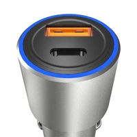 Dudao automobilinis įkroviklis USB / USB Type C Power Delivery Quick Charge 22.5 W - pilkas (R4PQ)