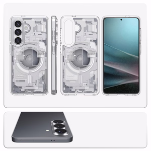 Spigen Ultra Hybrid Mag MagSafe Dėklas for Samsung Galaxy S26 Zero One - Clear and baltas