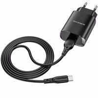 Borofone Sieninis įkroviklis BN1 Innovative - USB - 2,1A su USB į Type C juodas