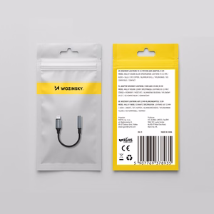 Wozinsky WALJ-01 Lightning adapteris - 3.5 mm mini lizdas - juodas
