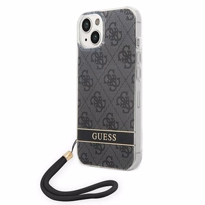Guess GUOHCP14MH4STK iPhone 14 Plus 6.7" чёрный/чёрный жёсткий чехол 4G Print Strap